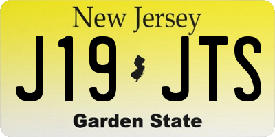 NJ license plate J19JTS