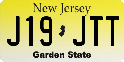 NJ license plate J19JTT