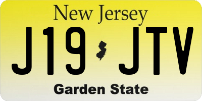 NJ license plate J19JTV