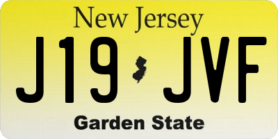 NJ license plate J19JVF