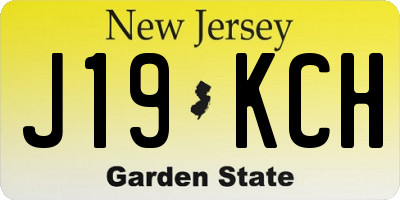NJ license plate J19KCH