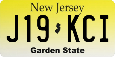 NJ license plate J19KCI