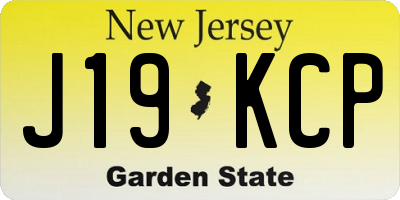 NJ license plate J19KCP