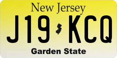 NJ license plate J19KCQ