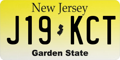 NJ license plate J19KCT