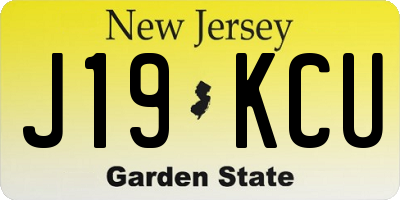 NJ license plate J19KCU