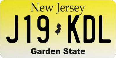 NJ license plate J19KDL