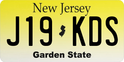 NJ license plate J19KDS