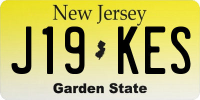 NJ license plate J19KES
