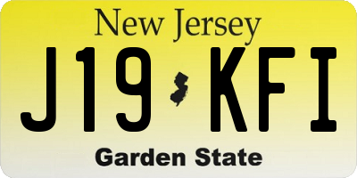 NJ license plate J19KFI