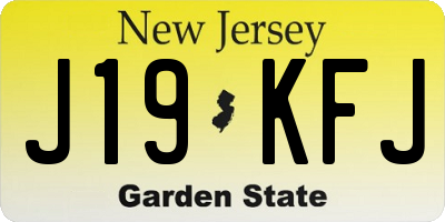 NJ license plate J19KFJ