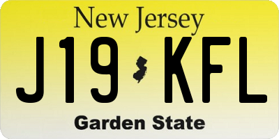 NJ license plate J19KFL