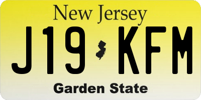 NJ license plate J19KFM