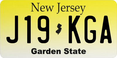 NJ license plate J19KGA