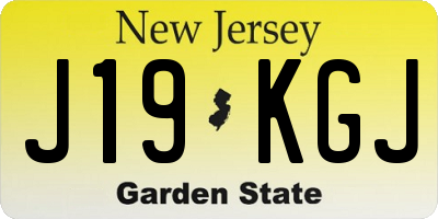 NJ license plate J19KGJ