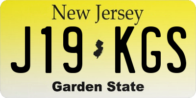 NJ license plate J19KGS