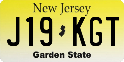 NJ license plate J19KGT