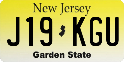 NJ license plate J19KGU