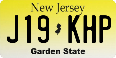 NJ license plate J19KHP
