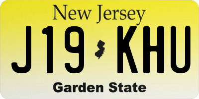 NJ license plate J19KHU