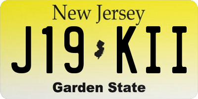 NJ license plate J19KII