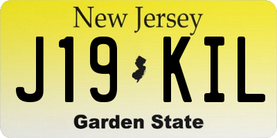 NJ license plate J19KIL