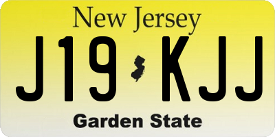 NJ license plate J19KJJ