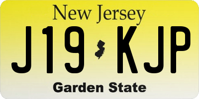NJ license plate J19KJP
