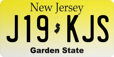 NJ license plate J19KJS