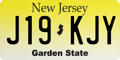 NJ license plate J19KJY