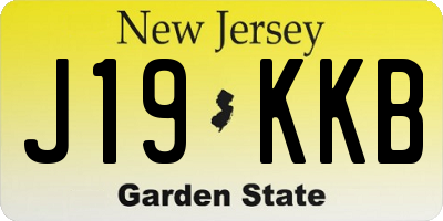 NJ license plate J19KKB