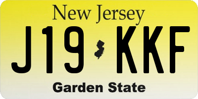NJ license plate J19KKF