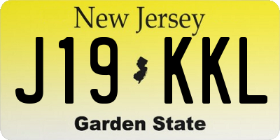 NJ license plate J19KKL