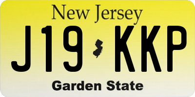 NJ license plate J19KKP