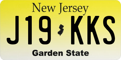 NJ license plate J19KKS