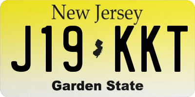 NJ license plate J19KKT