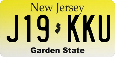 NJ license plate J19KKU
