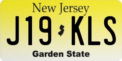 NJ license plate J19KLS