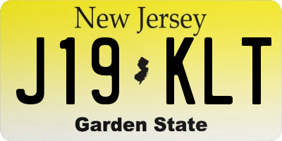 NJ license plate J19KLT