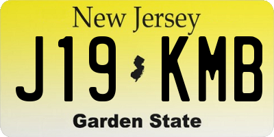 NJ license plate J19KMB