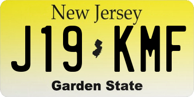 NJ license plate J19KMF