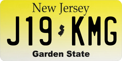NJ license plate J19KMG