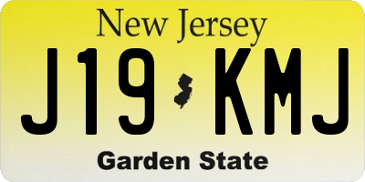 NJ license plate J19KMJ