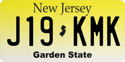 NJ license plate J19KMK