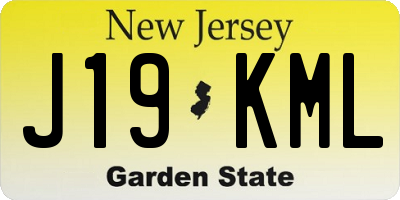NJ license plate J19KML