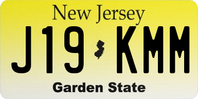 NJ license plate J19KMM