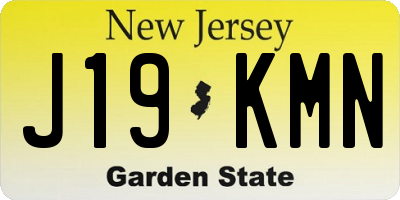 NJ license plate J19KMN