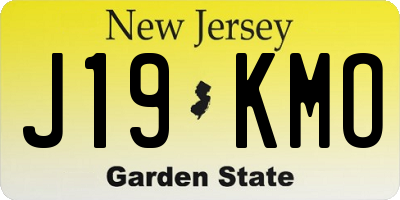 NJ license plate J19KMO