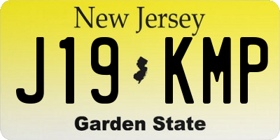 NJ license plate J19KMP