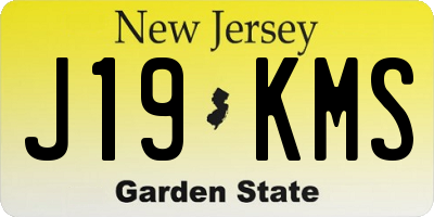 NJ license plate J19KMS